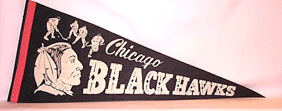 Vintage Chicago Blackhawks Pennant